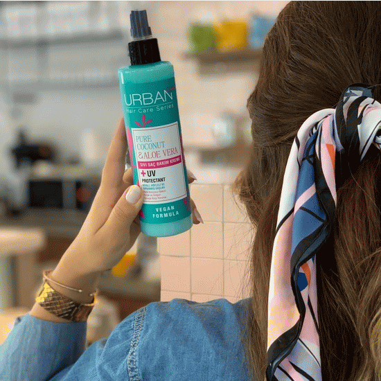 اسپری دوفاز مو نارگیل و آلوئه ورا اربن کر ترکیه 200 میل URBAN CARE PURE COCONUT & ALOE VERA TWO PHASE SPRAY