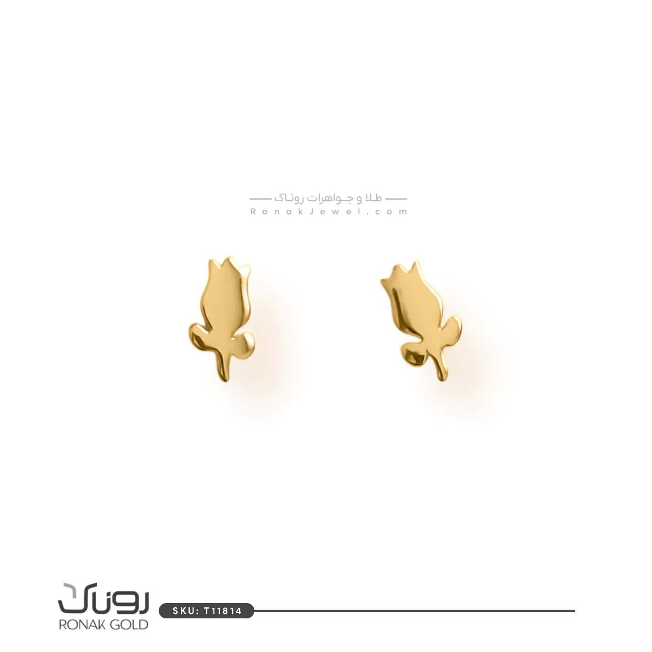 گوشواره مینیمال گل رز