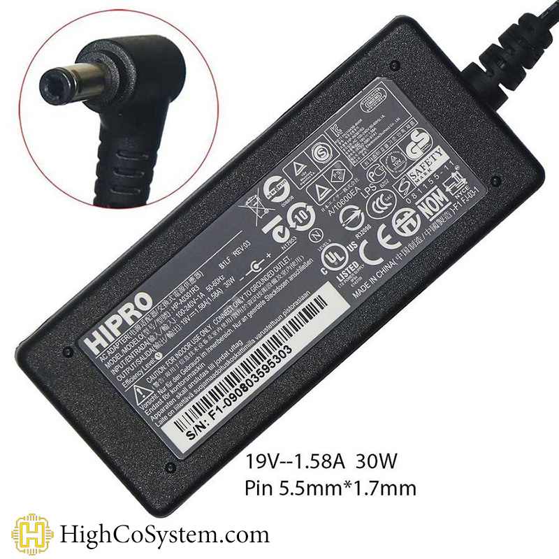شارژر لپ تاپHP مدل19V 1,58A (30W)