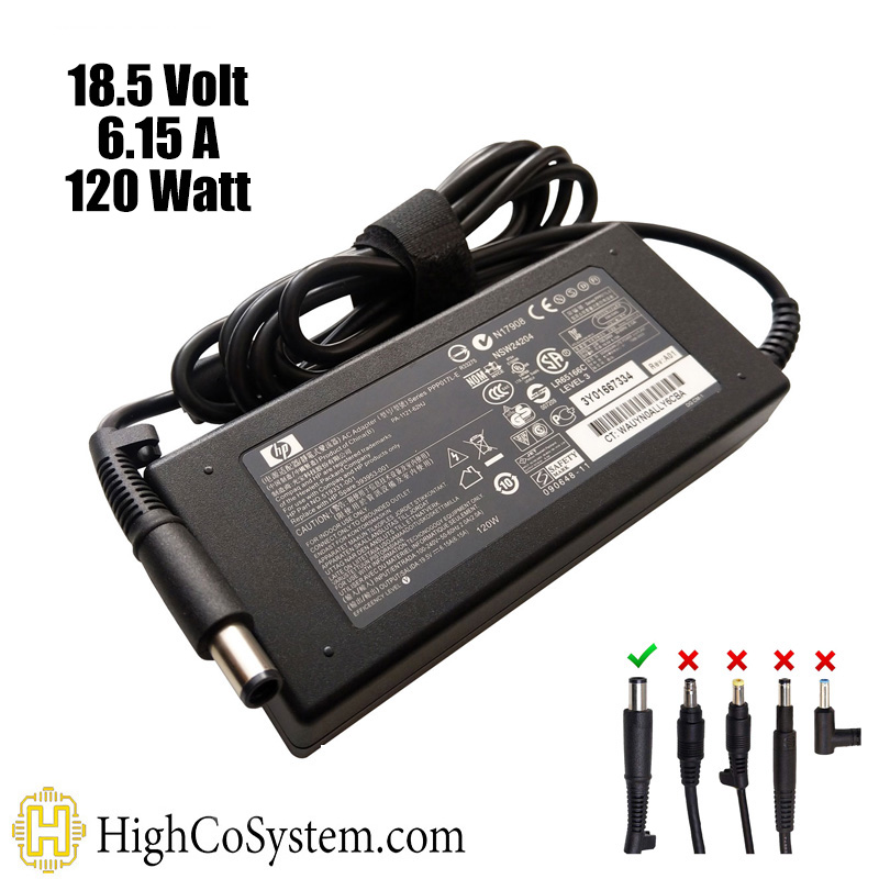 آداپتور لپ تاپ اچ پی سردلی18,5V 6,15A (120W)ADAPTER HP