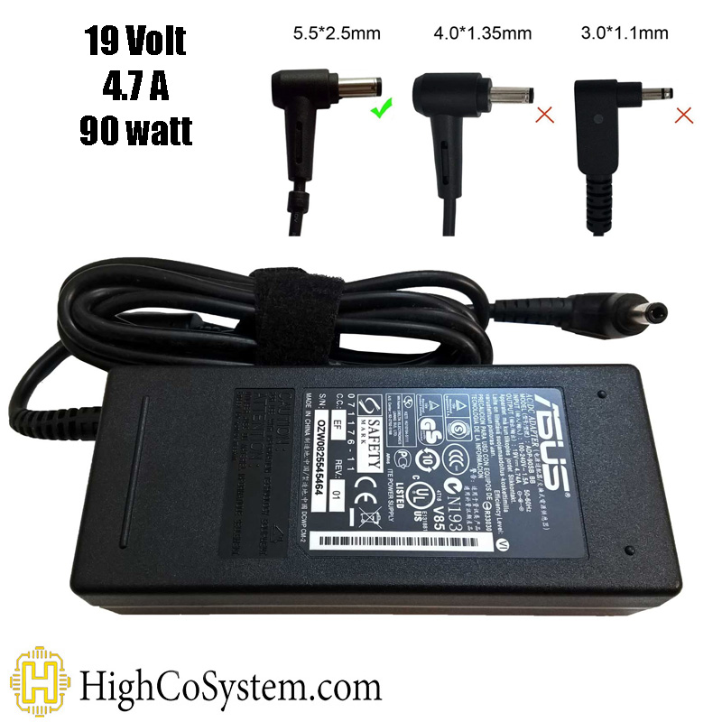 آداپتور لپ تاپ ایسوس19V4,7A (90W) ADAPTER ASUS