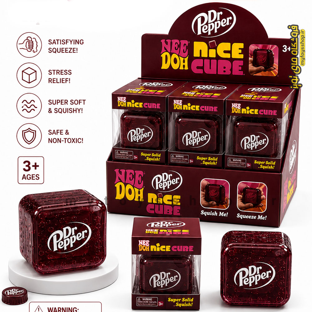 اسکویشی ضد استرس فیجت مکعب طرح دکتر پپر Nee Doh nice cube — تصویر ۳