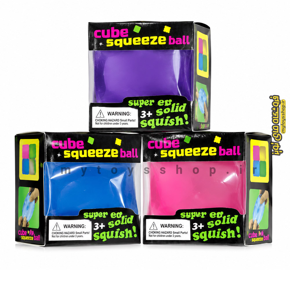 فیجت اسکویشی نرمالو طرح یخ 6 ضلعی Nee Doh nice cube