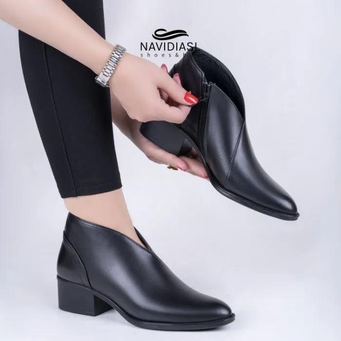 نیم بوت زنانه چرم کد 3020007 — تصویر ۳