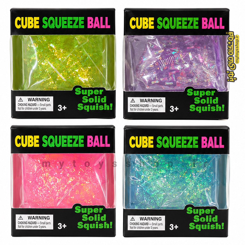 فیجت اسکویشی نرمالو طرح یخ اکلیلی ضد استرس Nee Doh nice cube