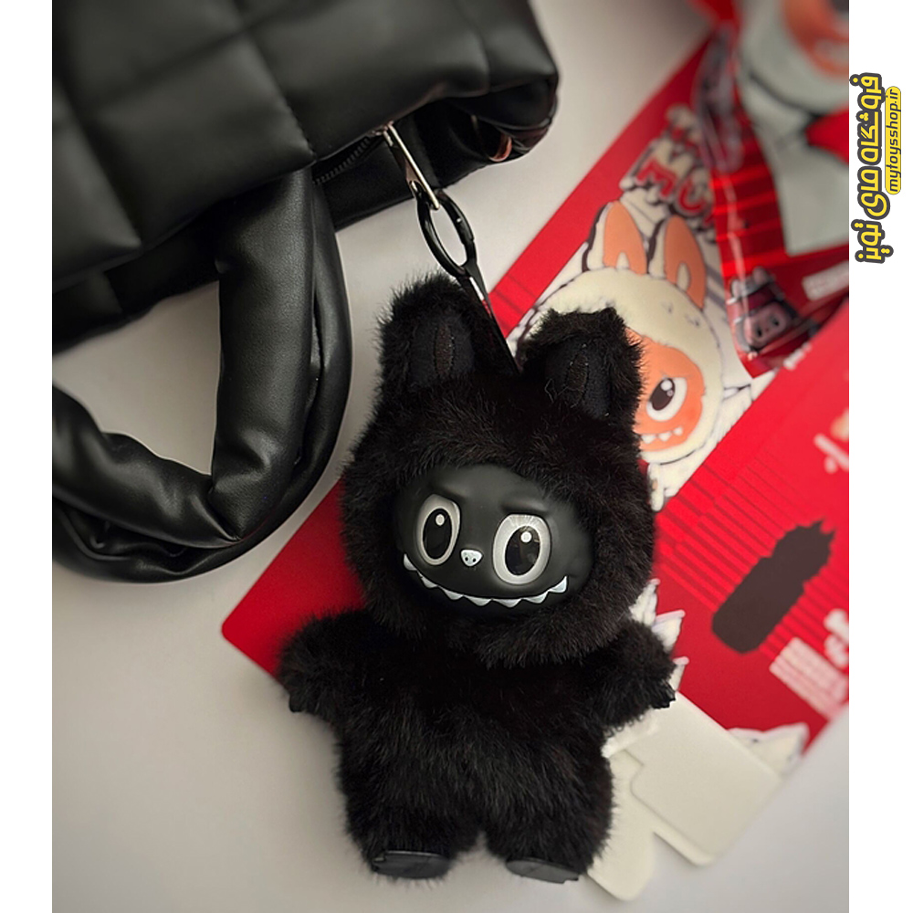 عروسک لبوبو تمام مشکی Labubu Black (سیاه) Pop Mart — تصویر ۳