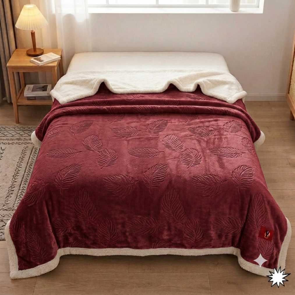 پتو مسافرتی چهارفصل برگی پشت گوسفندی(تدی) دونفره — تصویر ۸