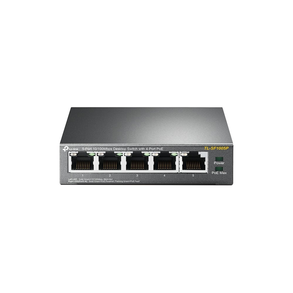 سوییچ 5 پورت با 4 پورت POE تی پی لینک مدل TL-SF1005LP