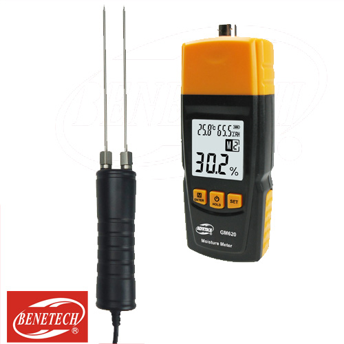 رطوبت سنج چوب و کاغذ GM620 ساخت BENETECH — تصویر ۲