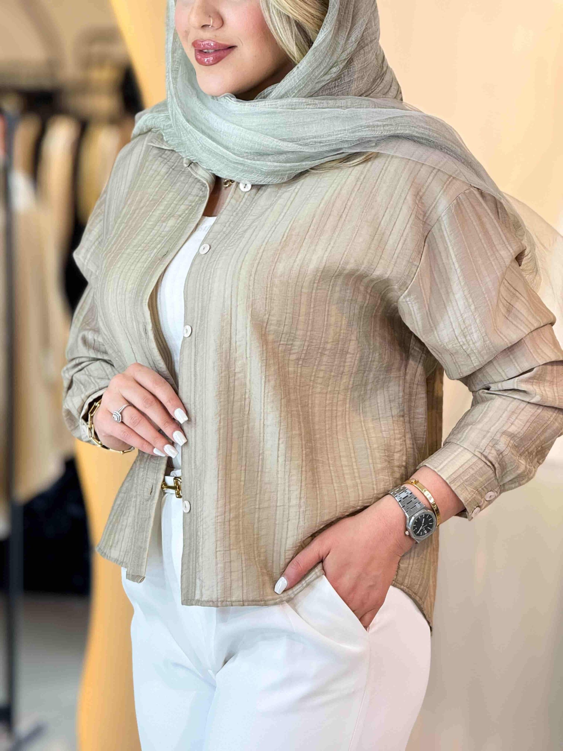 شومیز کرم 140102