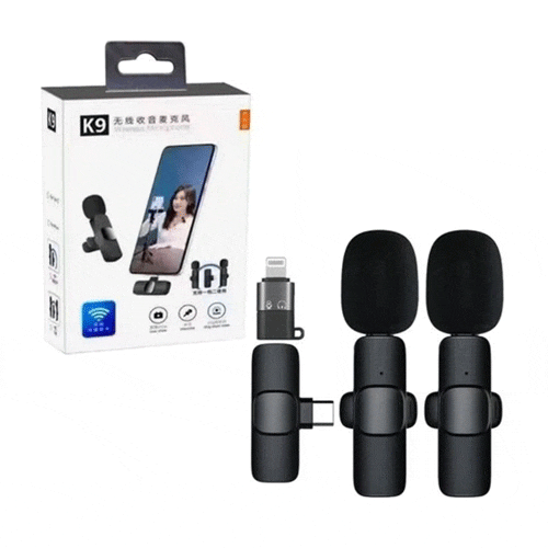 میکروفن وایرلس 2 عددی K9 Dual Type-C — تصویر ۳