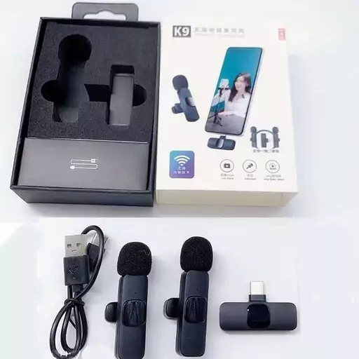 میکروفن وایرلس 2 عددی K9 Dual Type-C — تصویر ۶