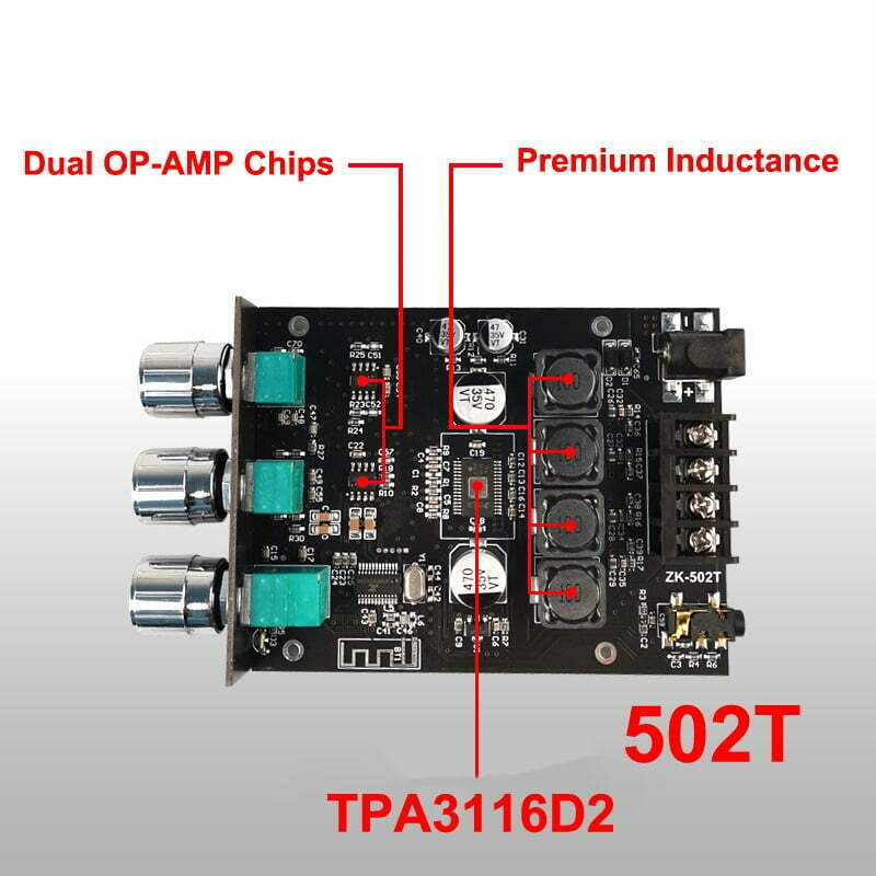 ماژول آمپلی فایر بلوتوثی SOS مدل BT502T — تصویر ۳