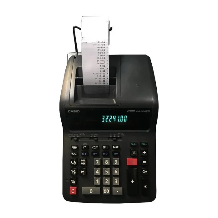 ماشین حساب کاسیو مدل DR-120 TM چاپی