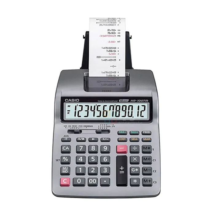 ماشین حساب کاسیو مدل HR-100TM چاپی