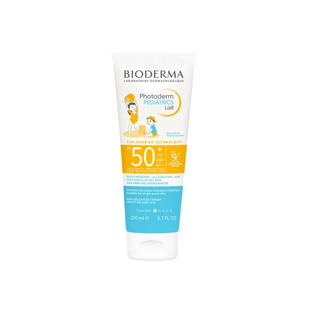 ضد آفتاب کودک بایودرما Photoderm PEDIATRICS Lait SPF50 حجم 200 میلی لیتری — تصویر ۲