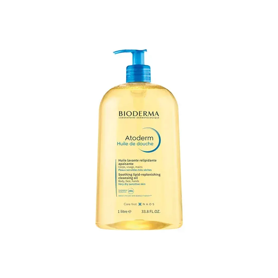 روغن دوش بایودرما Atoderm Huile de douche حجم 1 لیتری — تصویر ۲