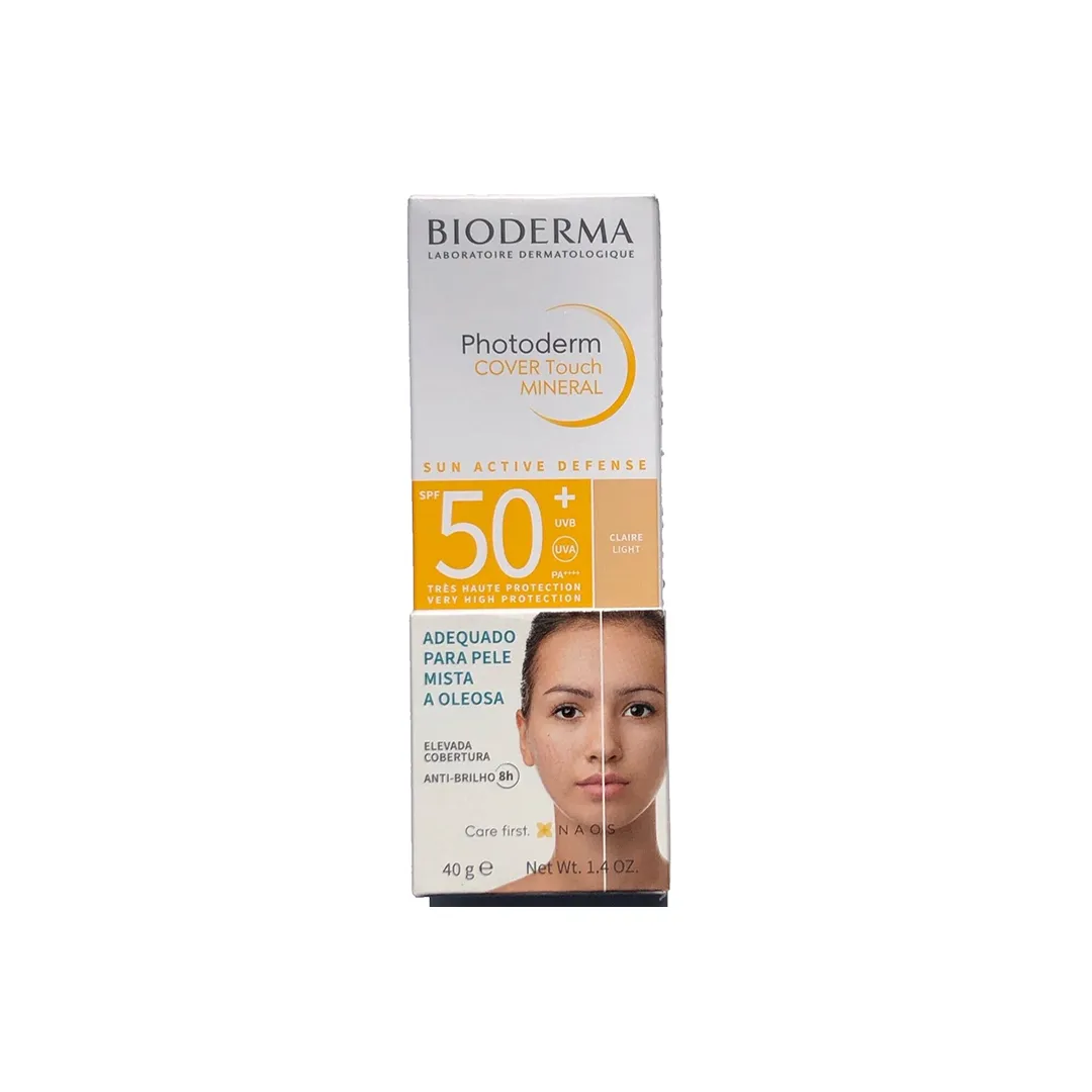 ضد آفتاب رنگی بایودرما Photoderm COVER Touch MINERAL SPF50 حجم 40 گرمی — تصویر ۳