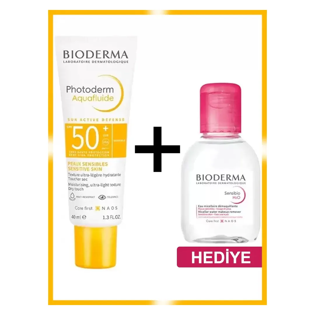 پکیج ضد آفتاب بایودرما Photoderm Aquafluide حجم 40 میلی لیتری + محلول پاک کننده Sensibio H2O حجم 100 میلی لیتری — تصویر ۵