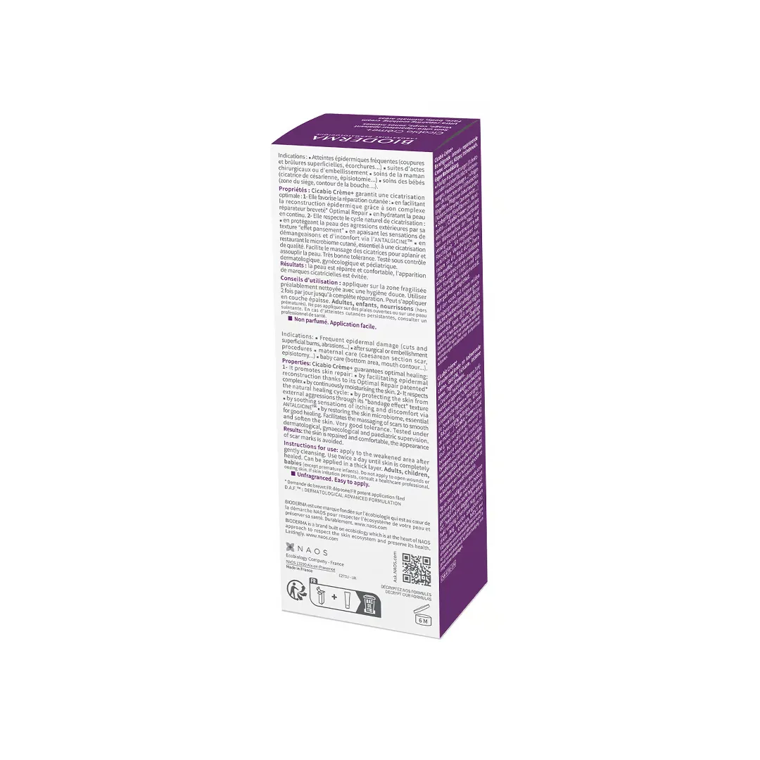 کرم ترمیم کننده دست و صورت بایودرما +Cicabio Cream حجم 40 میلی لیتری — تصویر ۵
