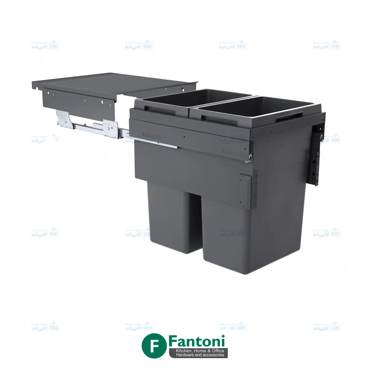 سطل چند منظوره توکار متصل به بدنه هایلو کد 361946 مدل یوروکارگو اس سی جهت یونیت عرض 450mm فانتونی Q245 — تصویر ۵