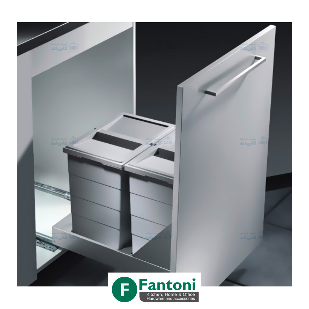 سطل چند منظوره توکار ریل از کف هایلو کد 361641 مدل باتم مانت جهت یونیت عرض 400mm فانتونی Q240 — تصویر ۲