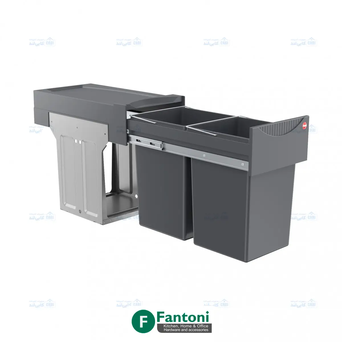 سطل چند منظوره توکار متصل به کف هایلو کد 366610 جهت یونیت عرض 300mm فانتونی Q130 — تصویر ۶