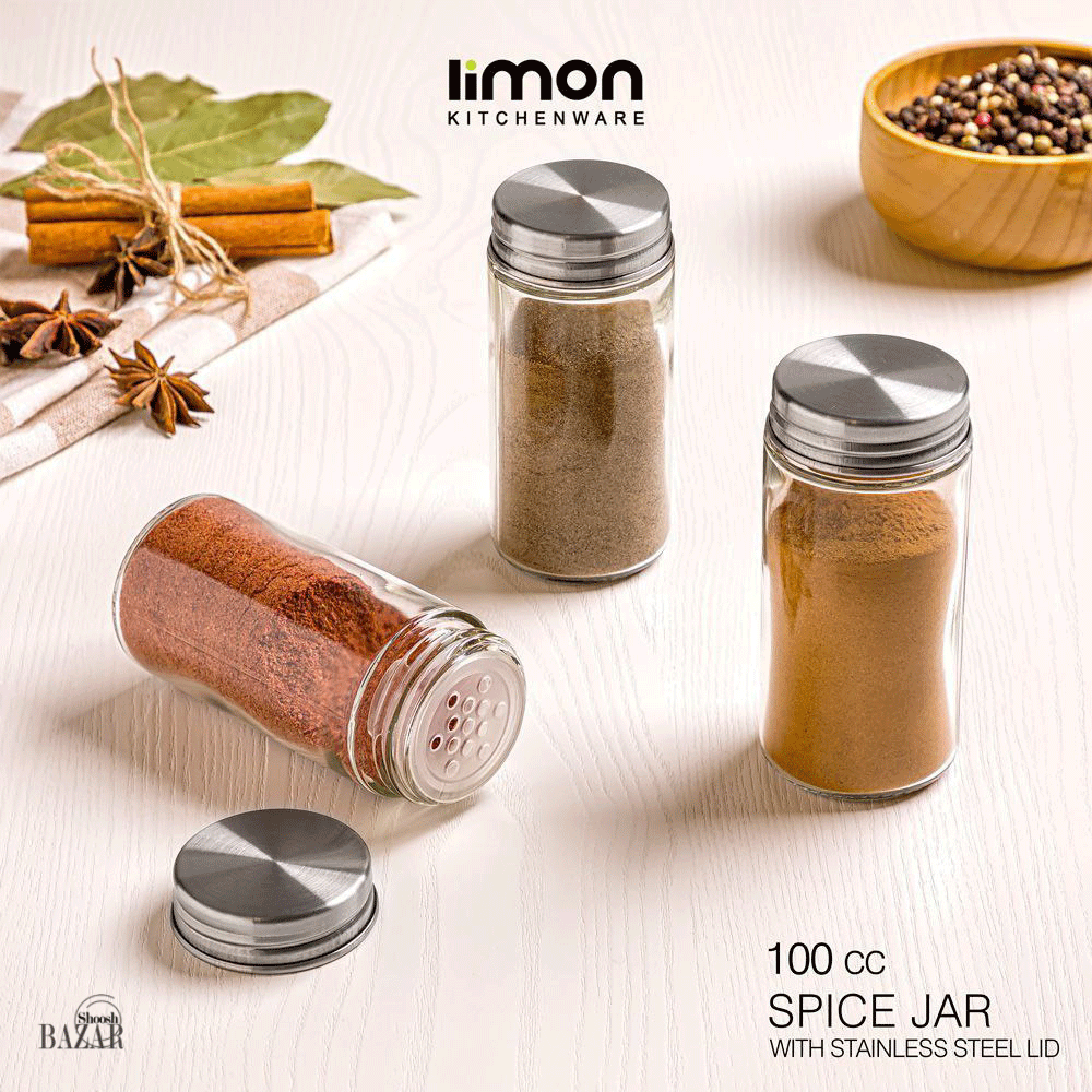 جای ادویه شیشه ای لیمون کد 2385