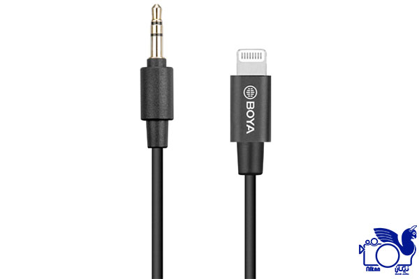 کابل میکروفون لایتنینگ بویا مدل BY-K1 3.5mm TRS to Lightning Audio Adapter — تصویر ۲