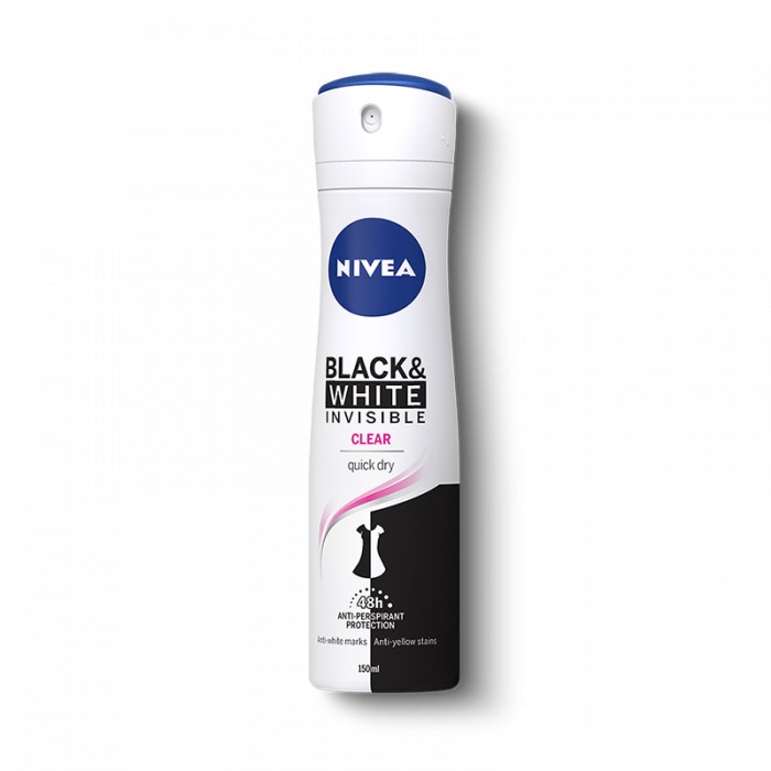 اسپری ضدتعریق نیوا مدل BLACK & WHITE CLEAR — تصویر ۲