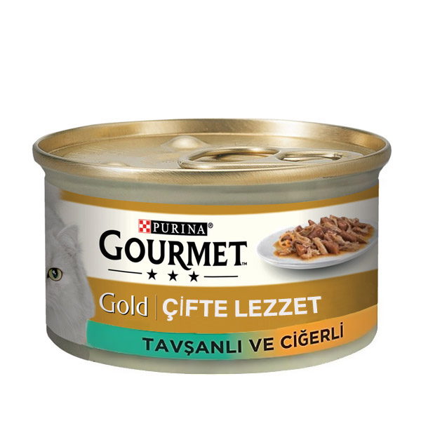 کنسرو گربه مضاعف جگر و خرگوش گورمت – Ciğerli ve Tavşanlı