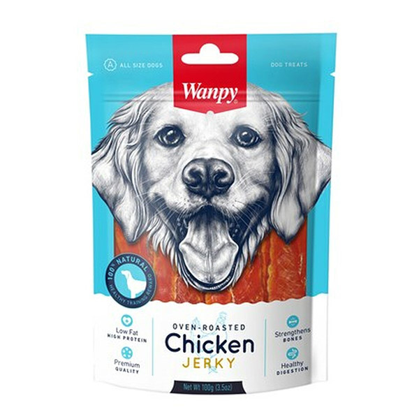 تشویقی سگ استریپس با طعم مرغ ونپی – Wanpy Chicken Jerky Strips