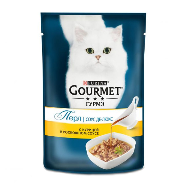 پوچ گربه با طعم مرغ در سس مخصوص گورمت – Gourmet Chicken Perle