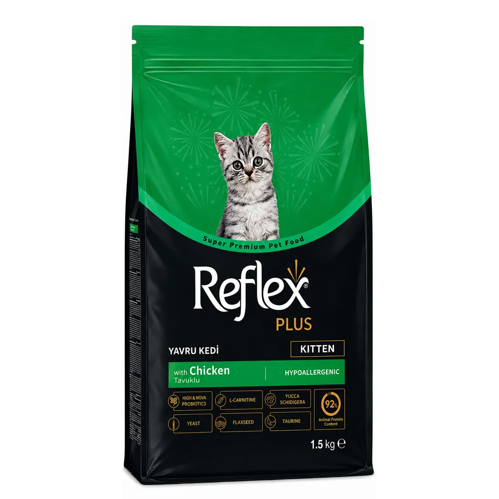 غذای گربه کیتن با مرغ رفلکس پلاس – Kitten