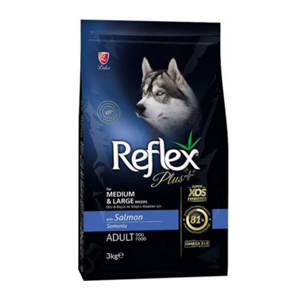 غذای سگ متوسط و بزرگ طعم سالمون رفلکس پلاس – Reflex Plus