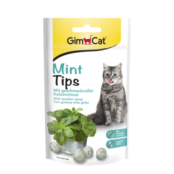 تشویقی قرص توپی گربه با طعم نعناع جیم کت Mint Tips