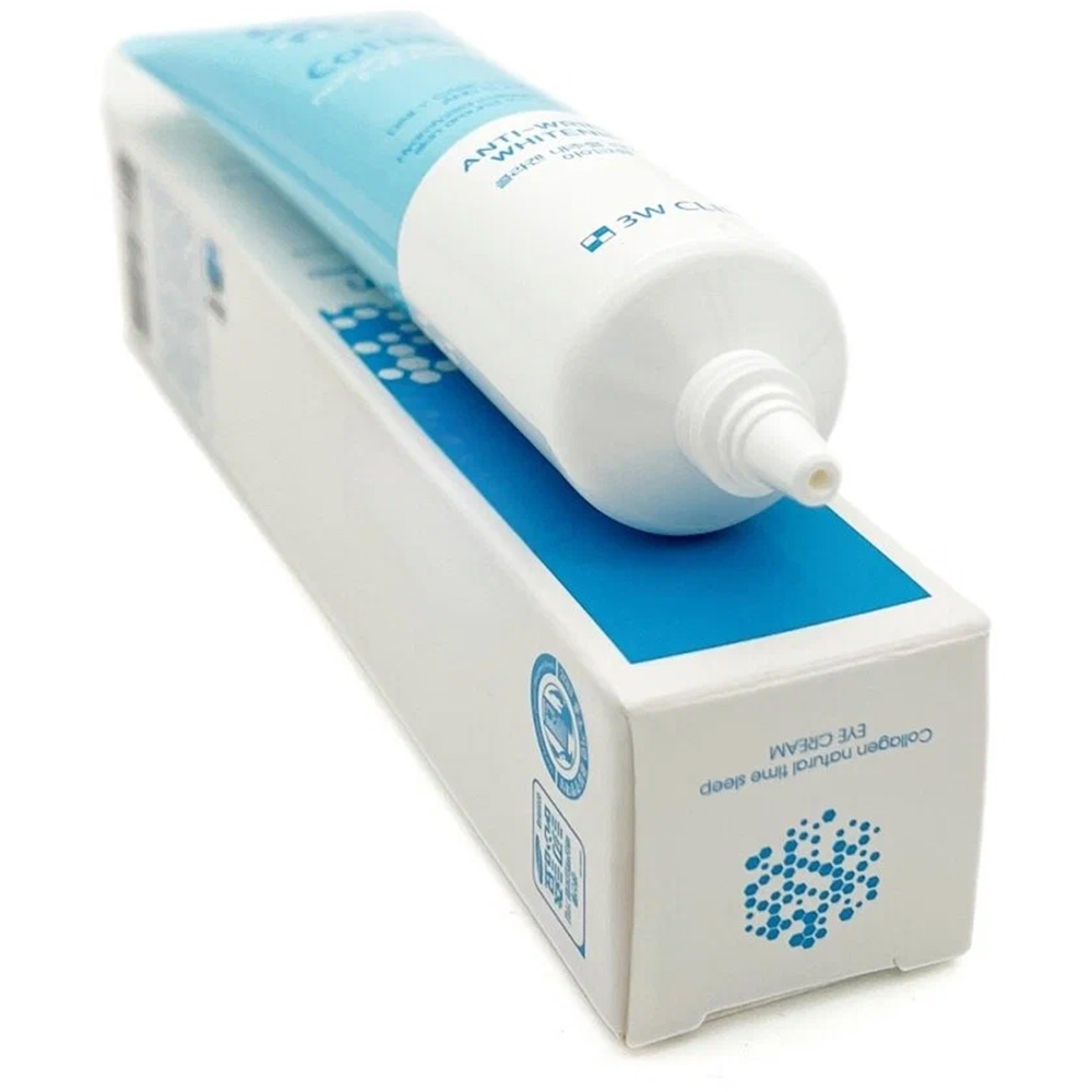 کرم دور چشم ضد چروک و روشن کننده کلاژن 3 دبیلیو کلینیک 3W Clinic Collagen Natural Time Sleep Eye Cream — تصویر ۳