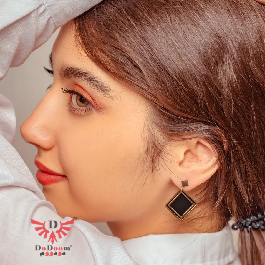 گوشواره استیل رزگولد E24 — تصویر ۲