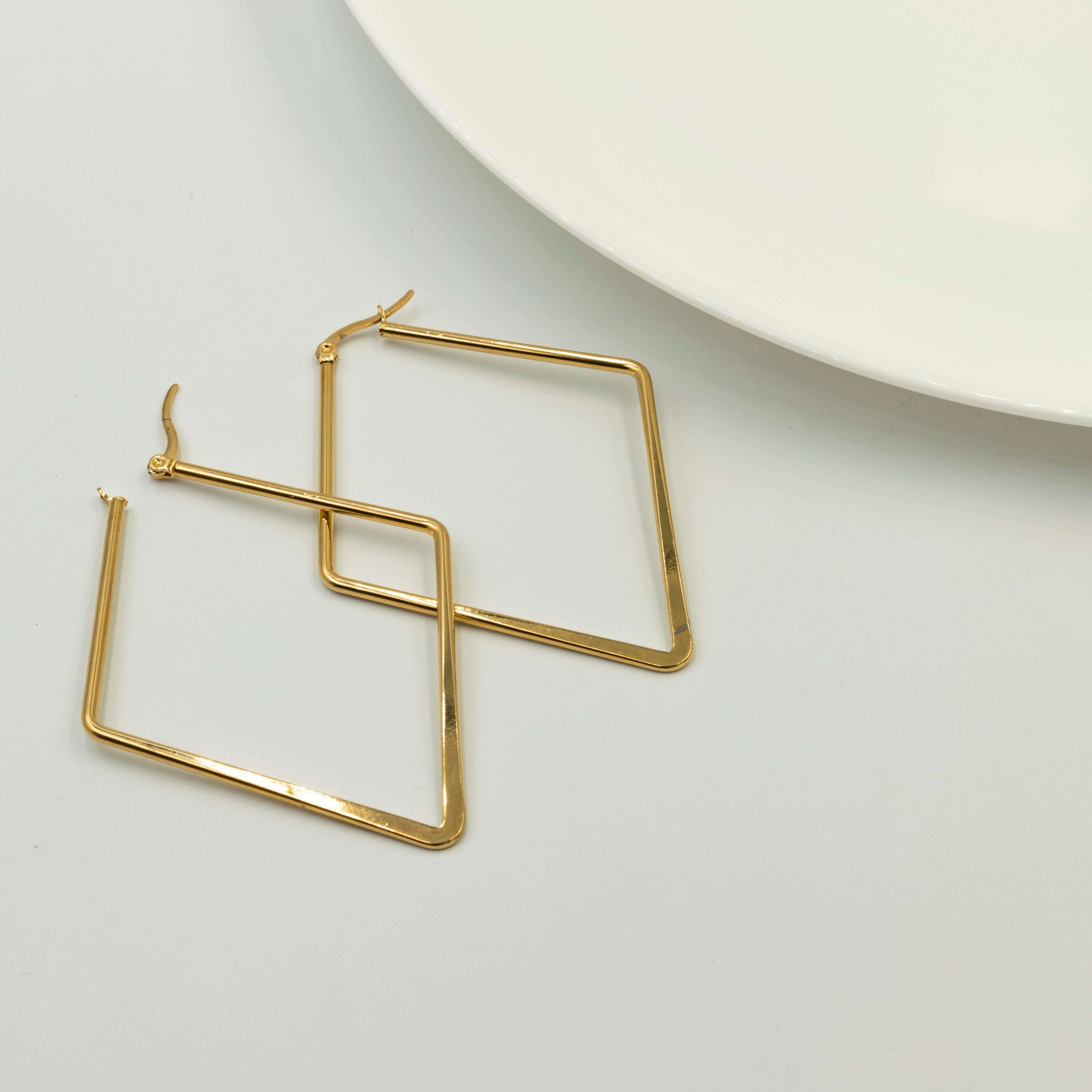 گوشواره استیل لوزی – E4