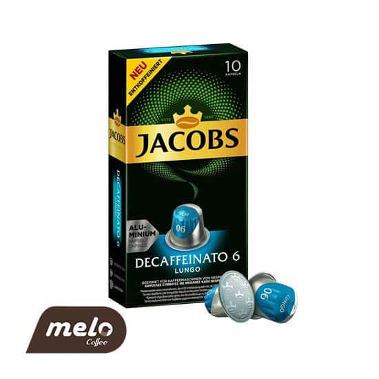 کپسول جاکوبز مدل دکافئین لانگو Decaffeinato Lungo (10 عددی)