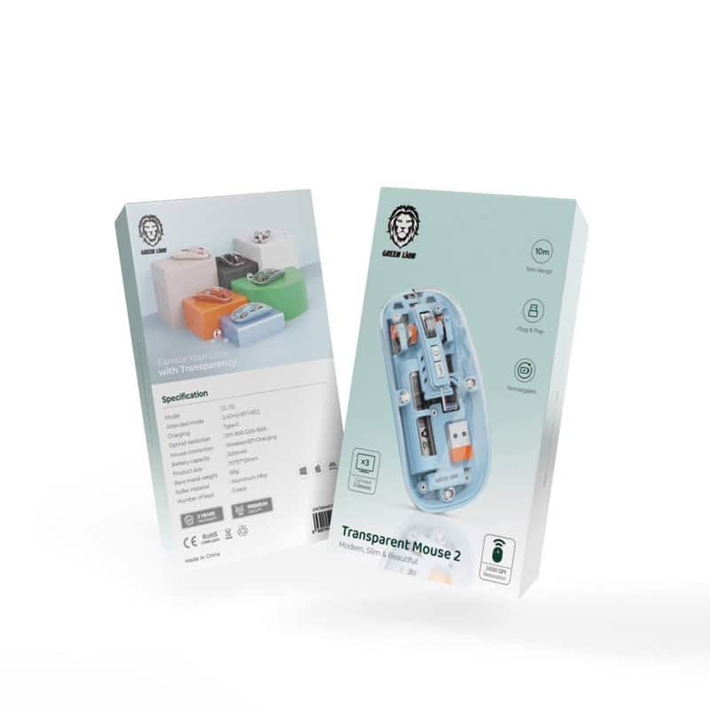 ماوس بی سیم گرین لاین مدل Transparent Mouse 2 — تصویر ۸