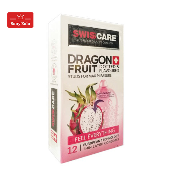 کاندوم سوئیس کر مدل Dragon Fruit بسته 12 عددی — تصویر ۲
