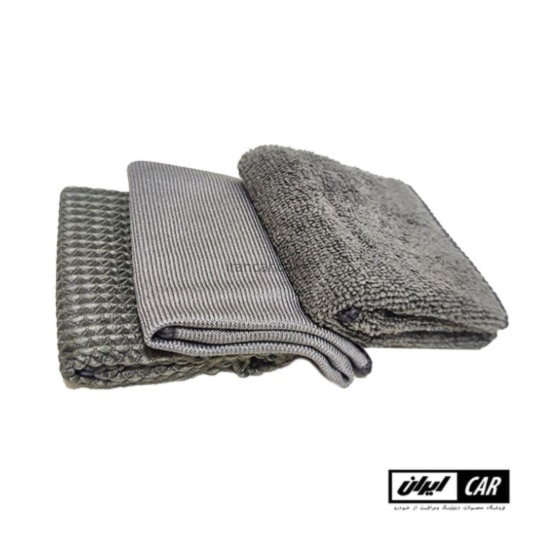 دستمال سه تیکه میکروفایبر موبکو مدل Mobco microfiber cleaning cloth 3PC — تصویر ۲