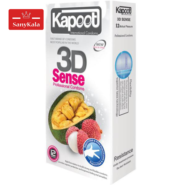 کاندوم خاردار کاپوت مدل 3D Sense بسته 12 عددی
