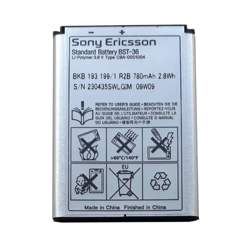 باتری گوشی سونی اریکسون K310 مدل BST-36 — تصویر ۳