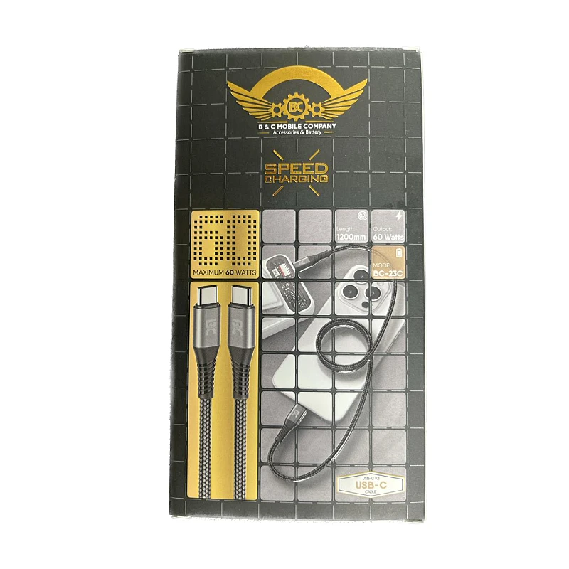کابل شارژ دو سر تایپ C مدل BC-23C — تصویر ۳