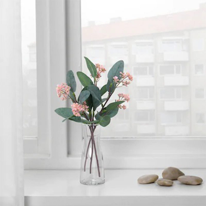 گل مصنوعی اکالیپتوس صورتی برند ایکیا Ikea — تصویر ۴