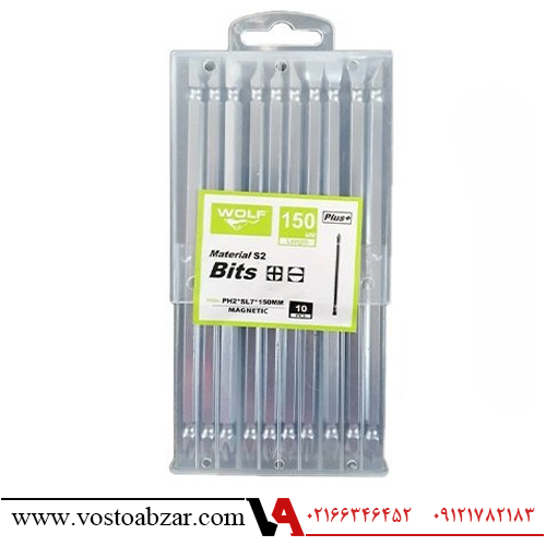 نوک پیچ گوشتی یکسر دو سو یکسر چهارسو ولف سایز 15 سانت — تصویر ۳