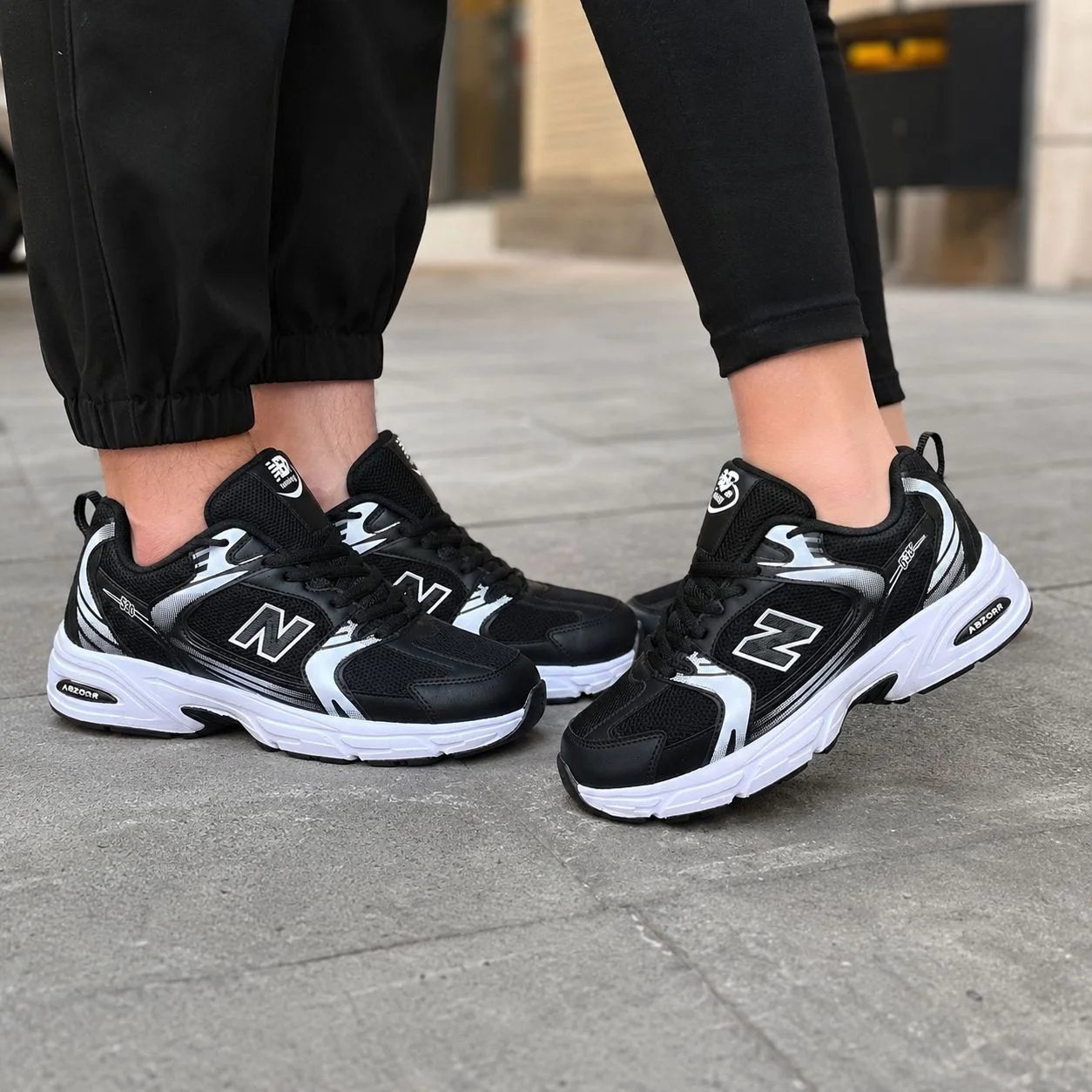 کتانی اسپرت ست زنانه ومردانه رانینگ مدل نیوبالانس530(newbalance)|37-44|رانینگ|مشکی|کف دوخت