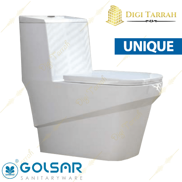 توالت فرنگی چینی گلسار مدل یونیک